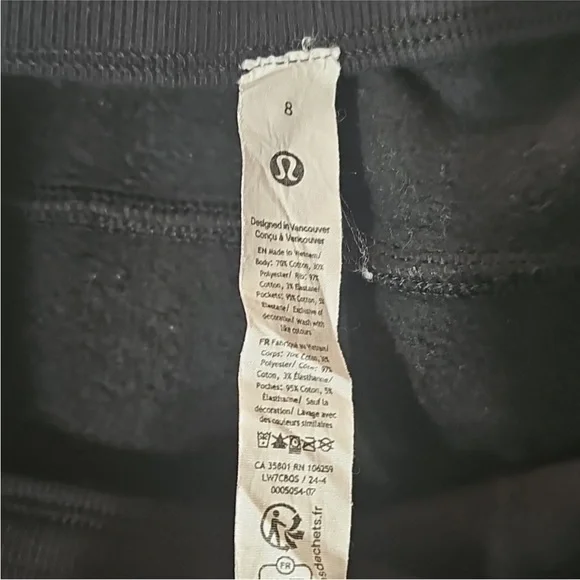 Lululemon Black Scuba High Rise Shorts Sz 8 Has Pockets 5”length - Picture 4 of 9